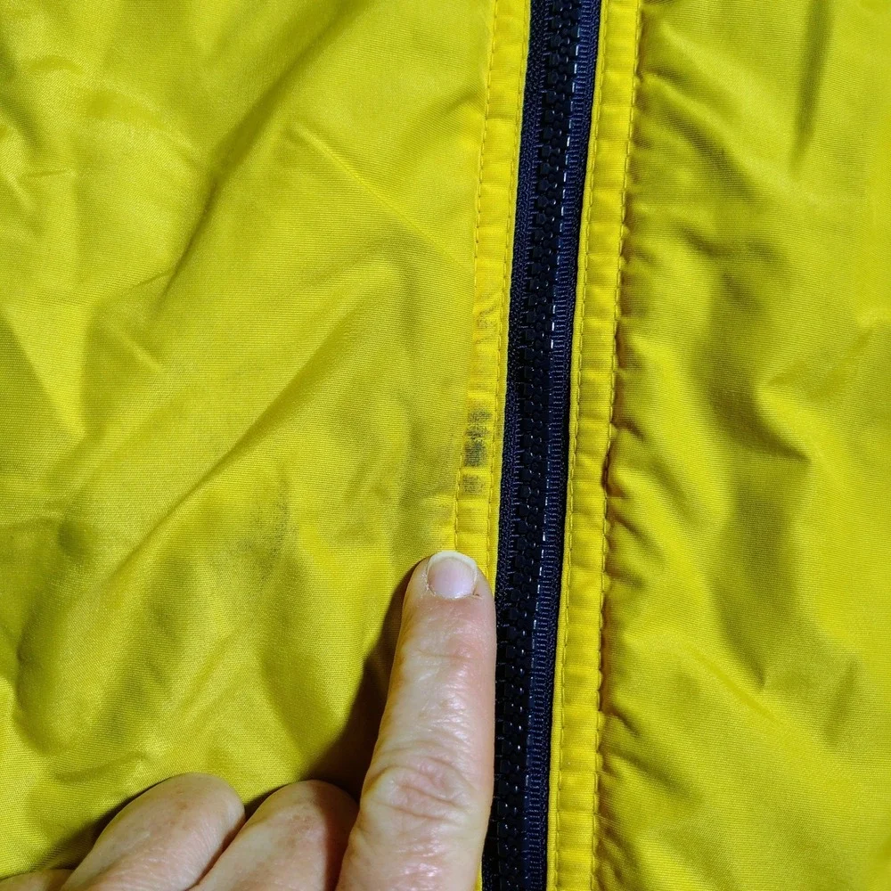 OshKosh B'Gosh Kids Yellow Blue Fleece‎ Lined Zip Up Jacket Coat L